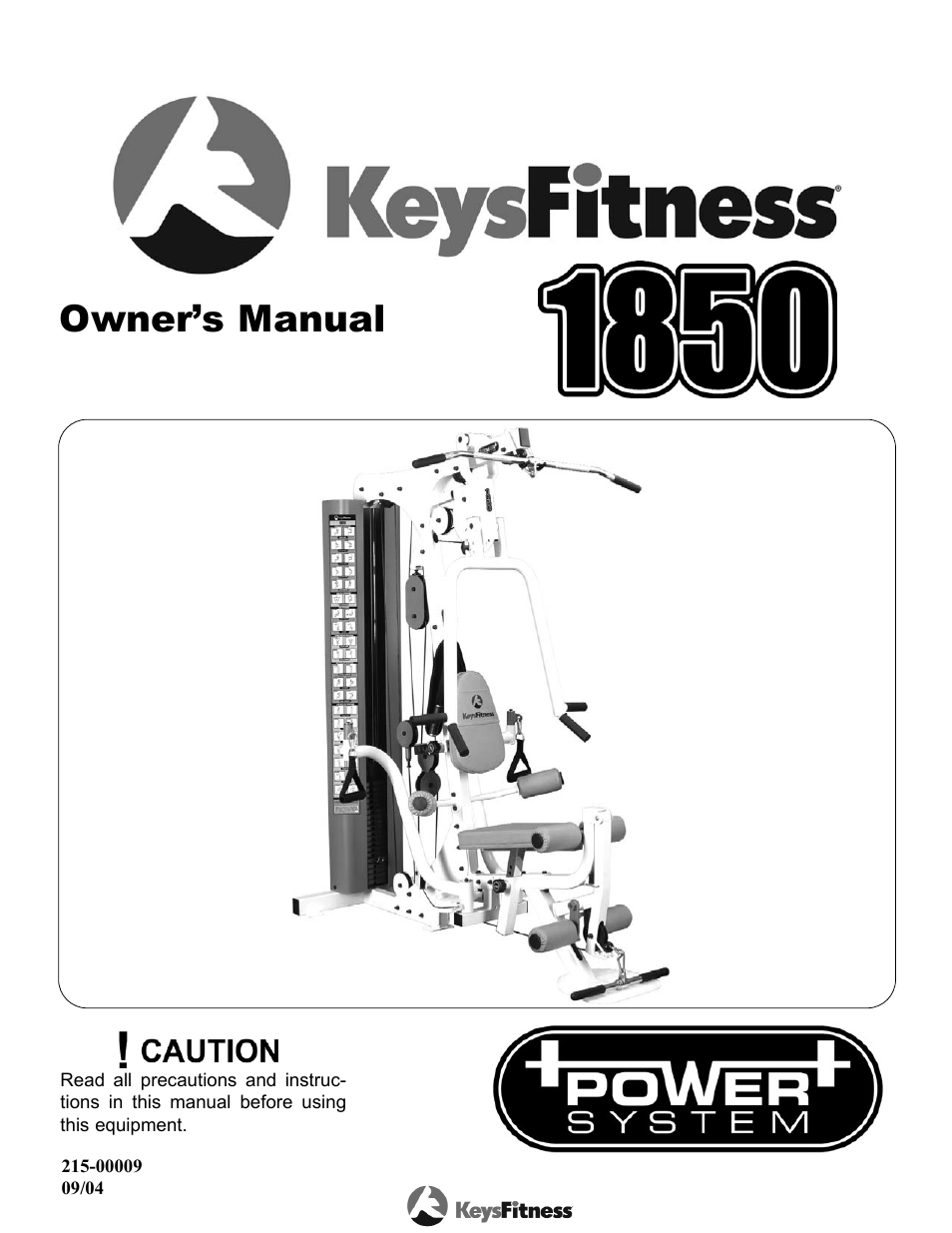 Keys Fitness Power System 1850 User Manual | 34 pages