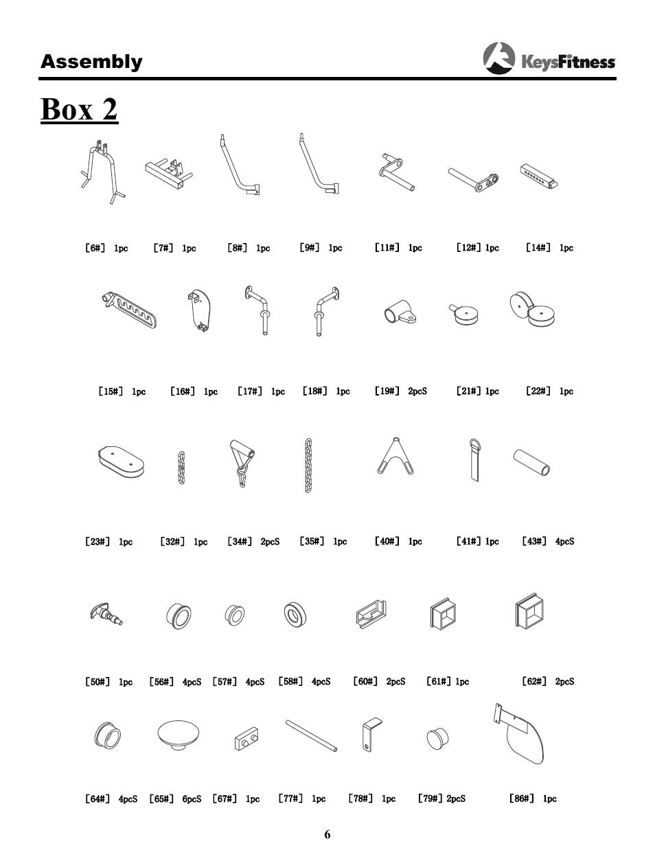 Box 2 | Keys Fitness Power System 1850 User Manual | Page 6 / 34