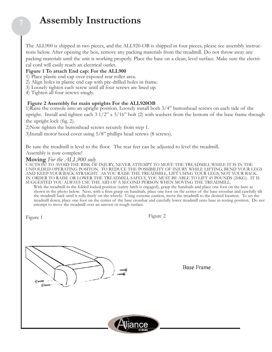 Assembly instructions | Keys Fitness Alliance 920-OB User Manual | Page 7 / 17