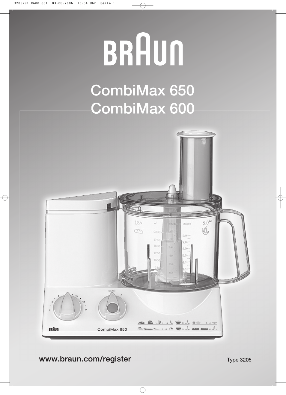 Braun CombiMax 650 User Manual | 95 pages