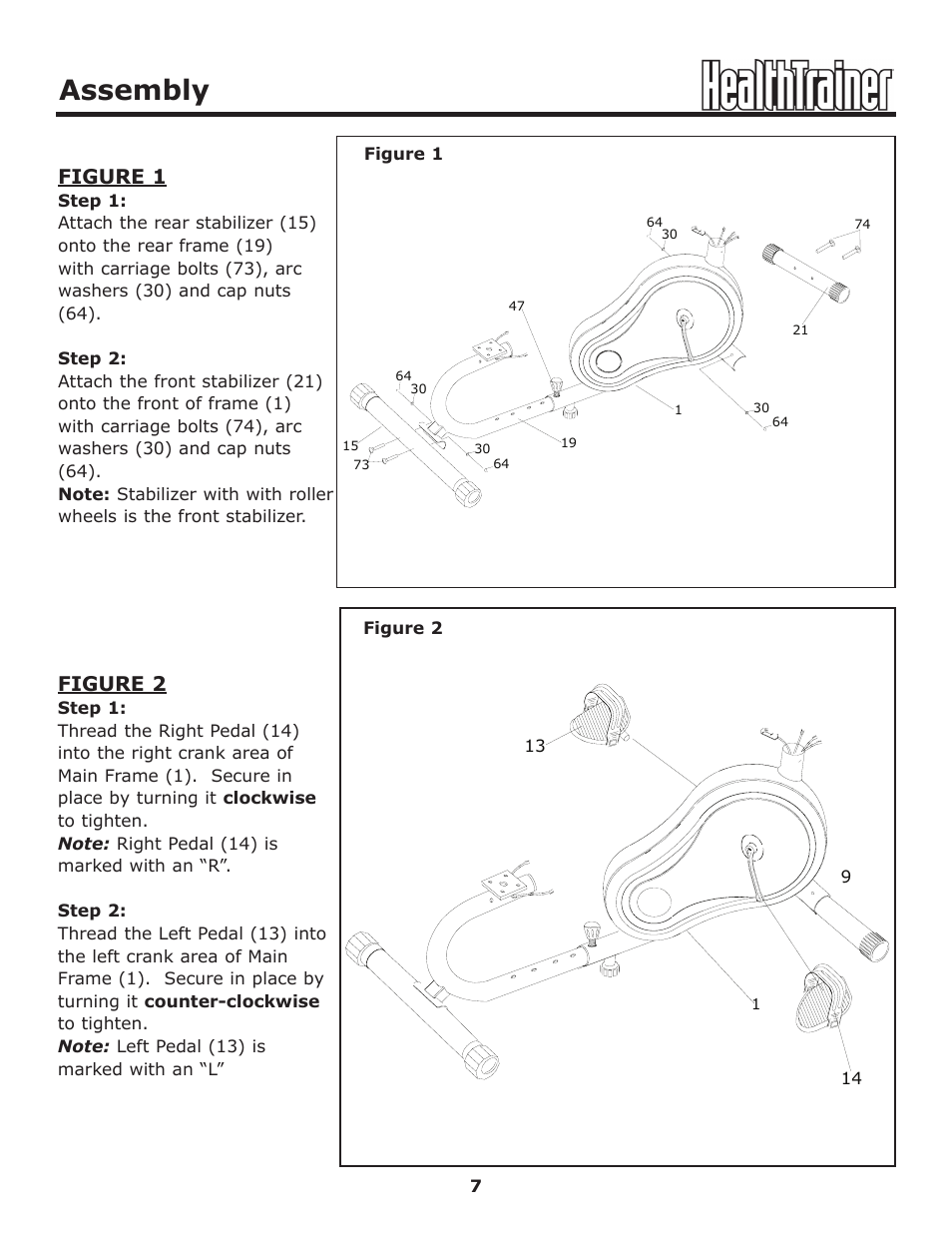 Assembly, Figure 1, Figure | Keys Fitness HT440R User Manual | Page 7 / 21