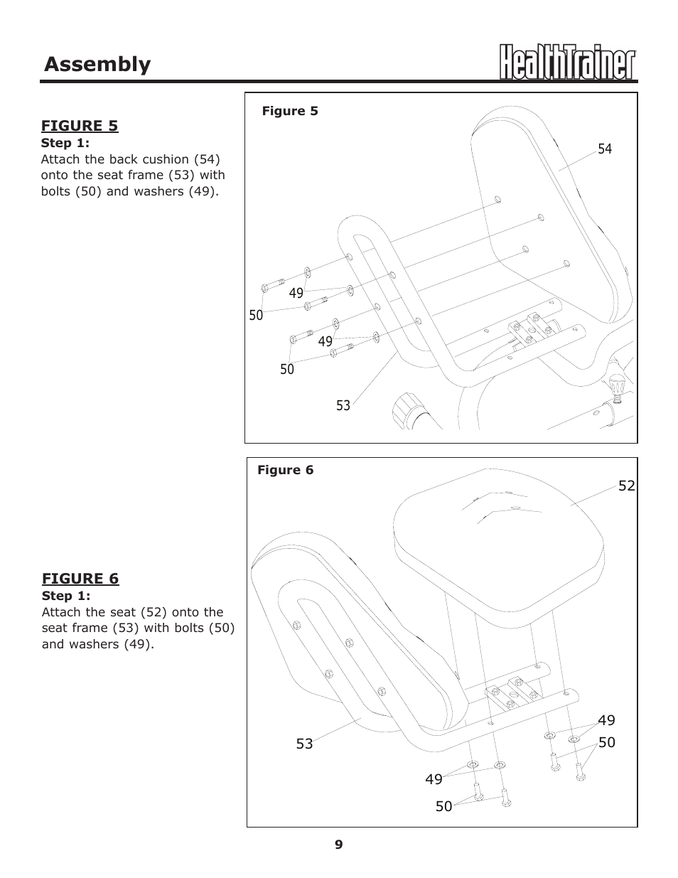 Assembly | Keys Fitness HT440R User Manual | Page 9 / 21