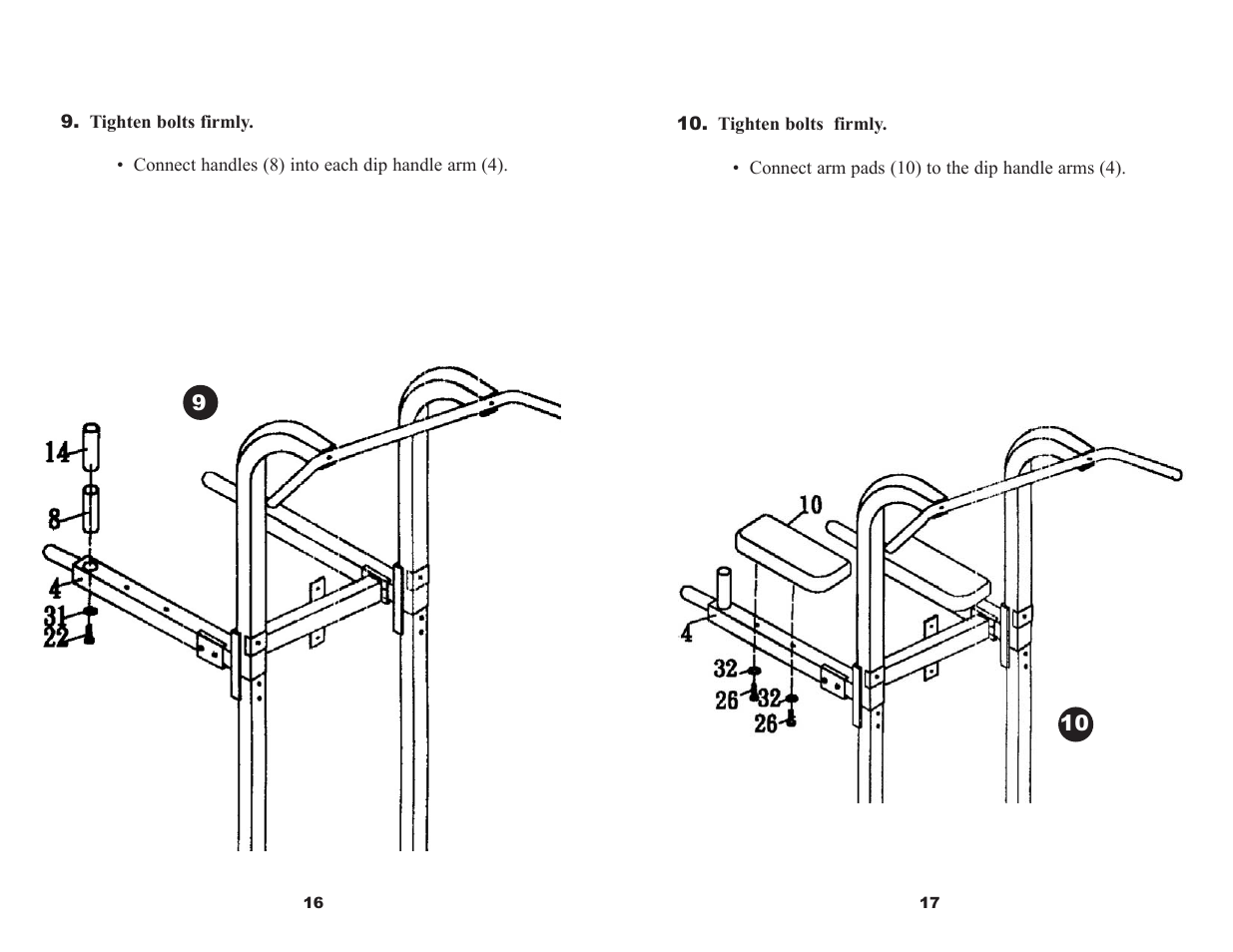 Keys Fitness Power Tower ST-PT Series User Manual | Page 10 / 11
