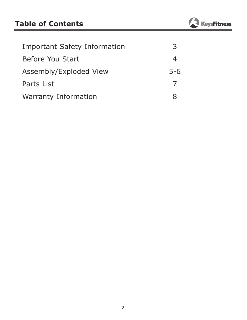 Keys Fitness KF-ARMA User Manual | Page 2 / 9