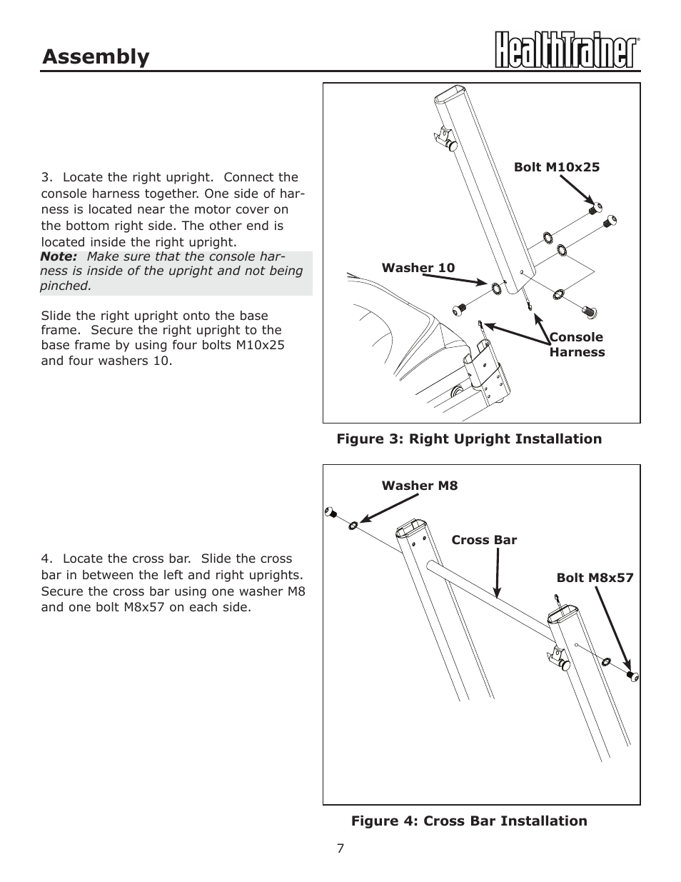 Assembly | Keys Fitness HealthTrainer HT-760T User Manual | Page 7 / 35