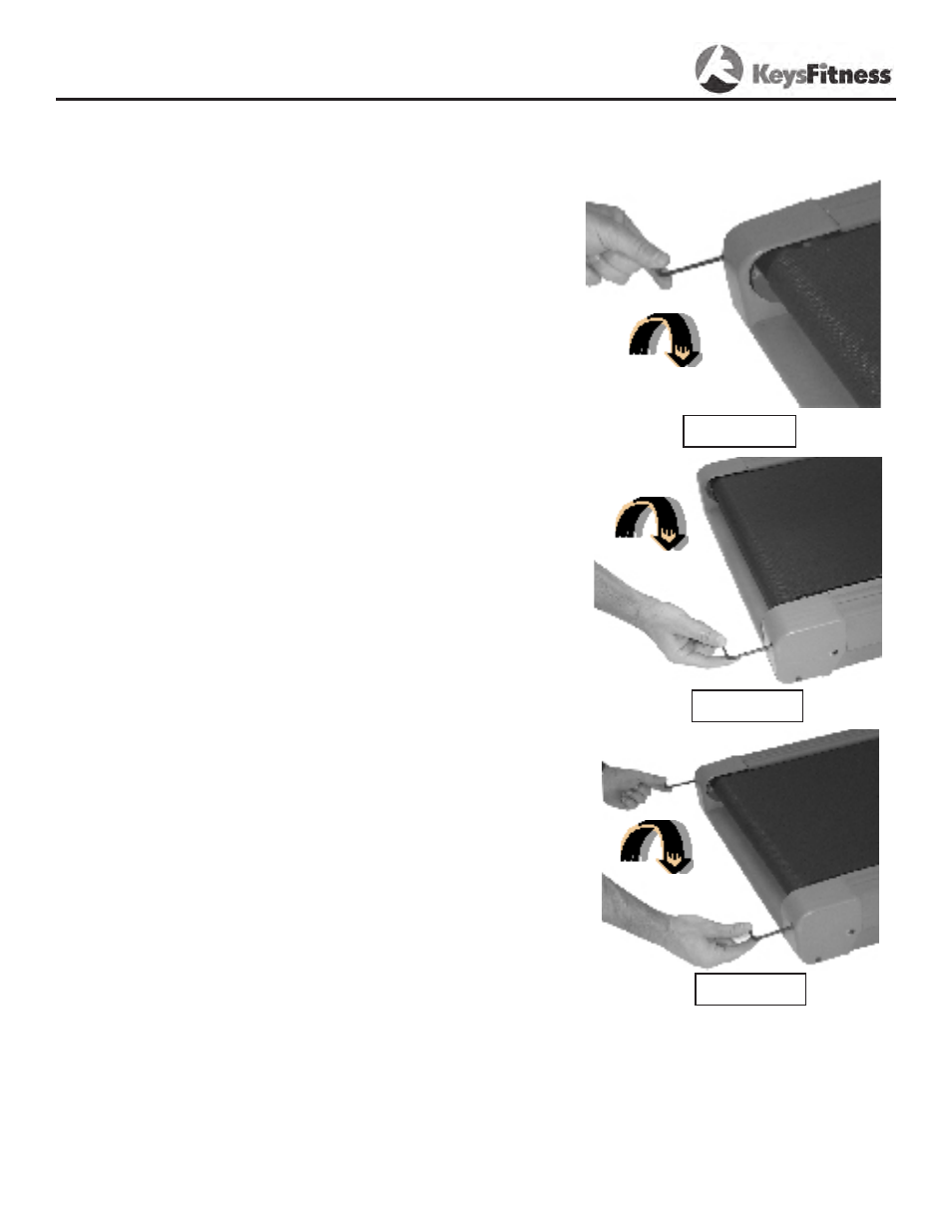 Belt adjustment | Keys Fitness KF-2-5T User Manual | Page 27 / 36