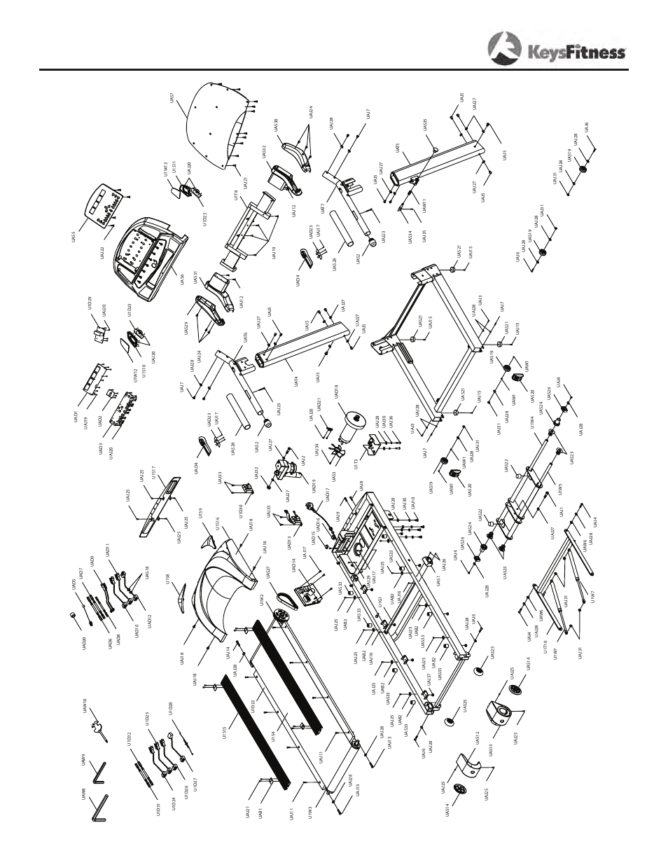 Exploded view, Жду а | Keys Fitness KF-2-5T User Manual | Page 32 / 36