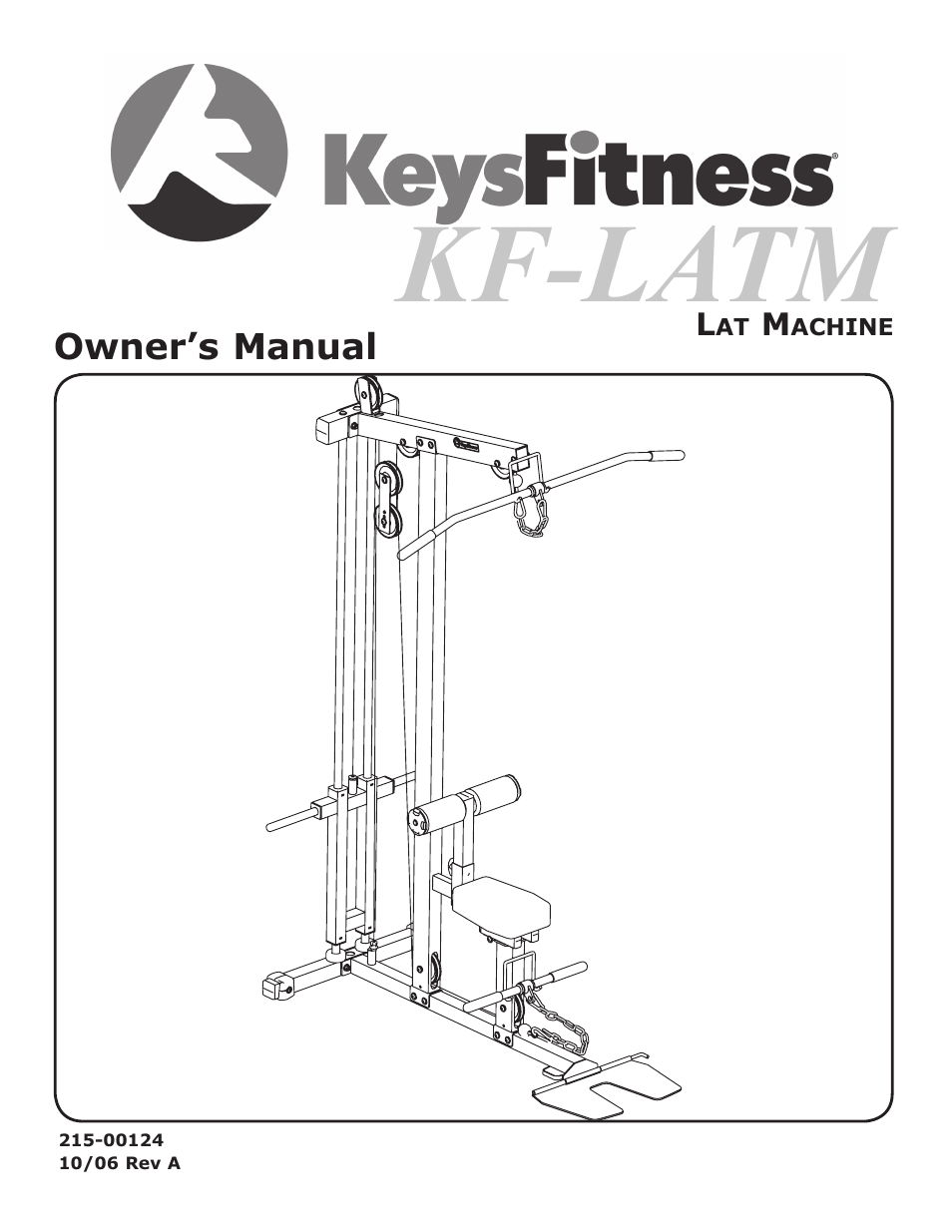 Keys Fitness KF-LATM User Manual | 13 pages