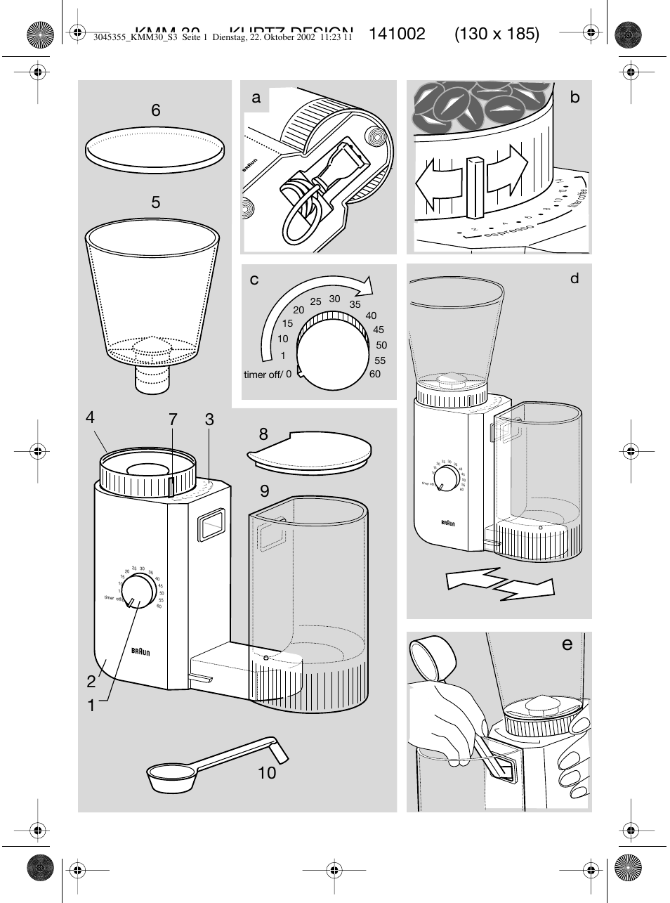 Offe e, Ofilte rc | Braun KMM 30 User Manual | Page 3 / 24