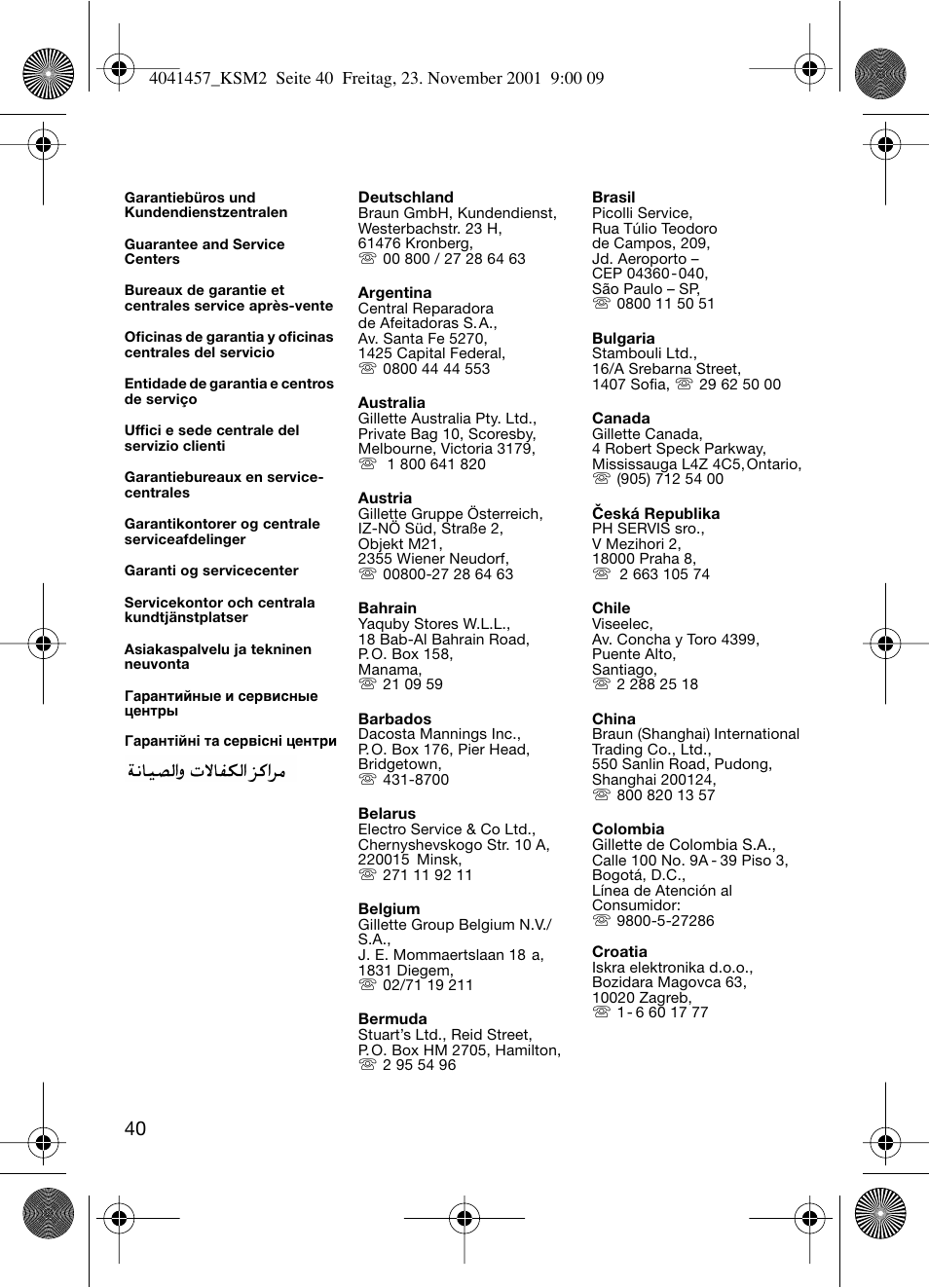 Braun KSM 2 User Manual | Page 40 / 46