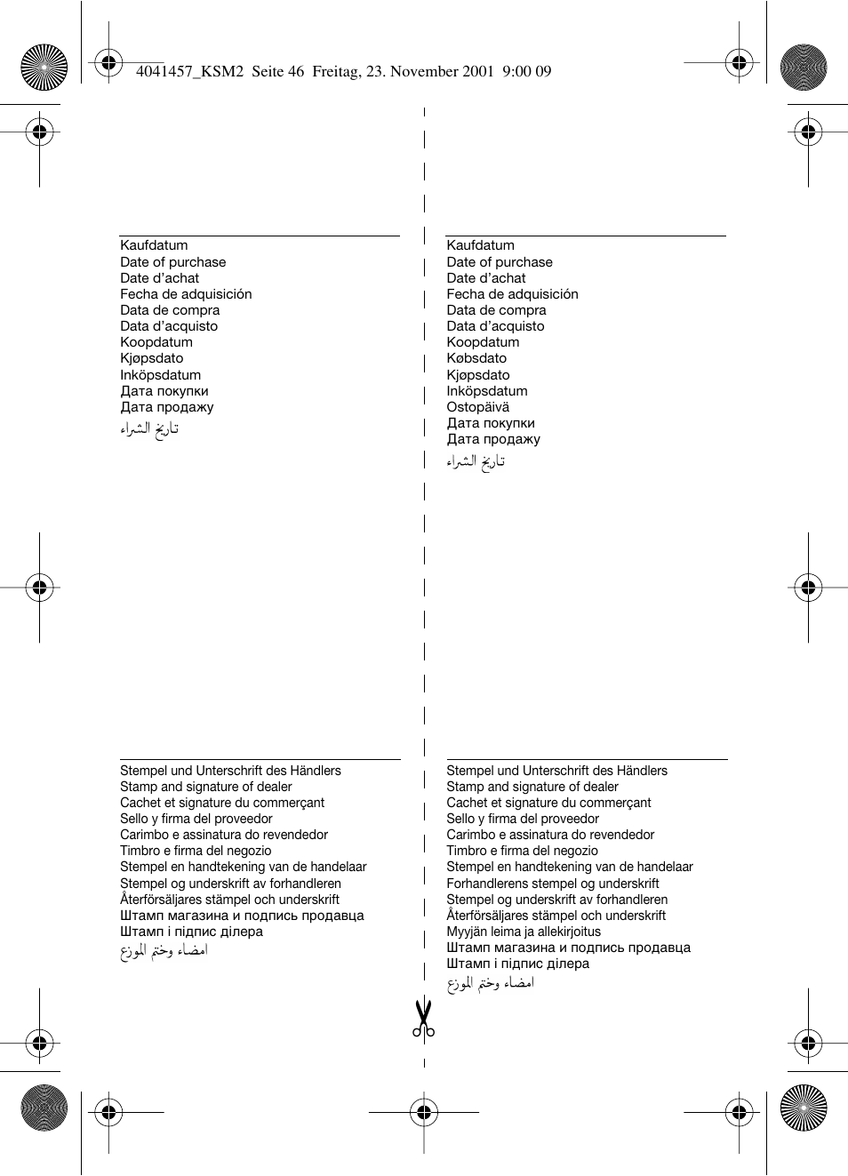 Braun KSM 2 User Manual | Page 46 / 46