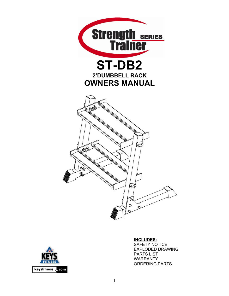 Keys Fitness ST-DB2 User Manual | 4 pages