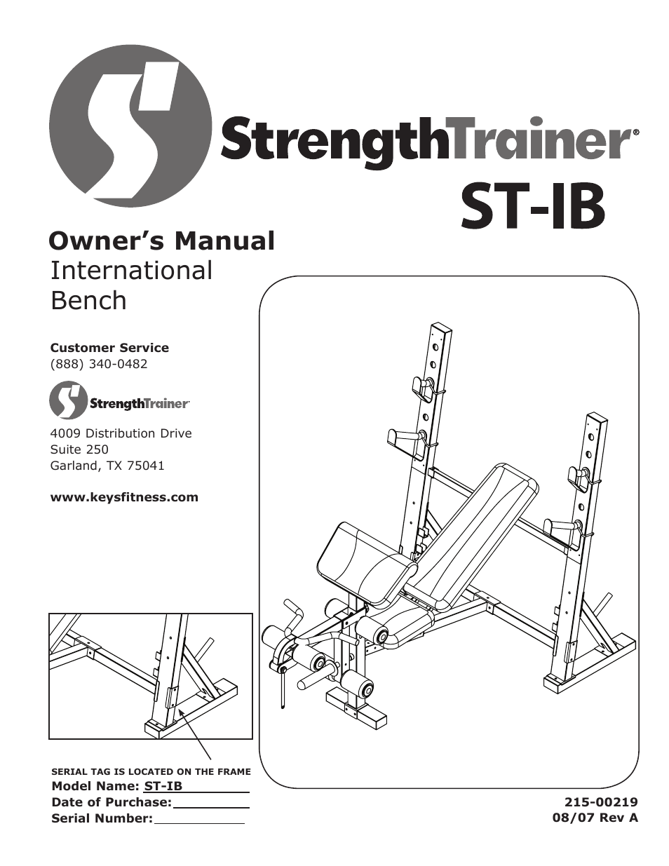 Keys Fitness ST-IB User Manual | 28 pages