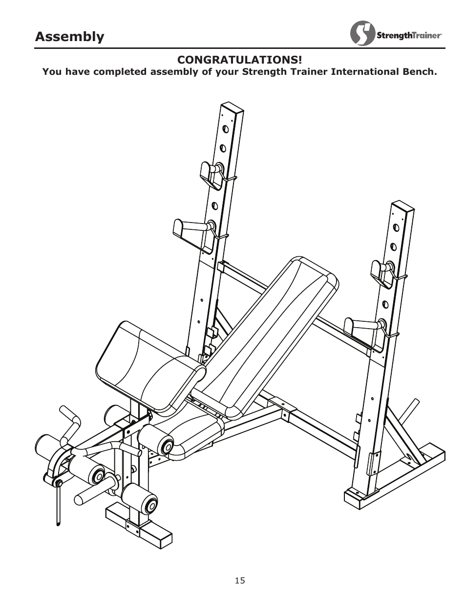 Assembly | Keys Fitness ST-IB User Manual | Page 15 / 28