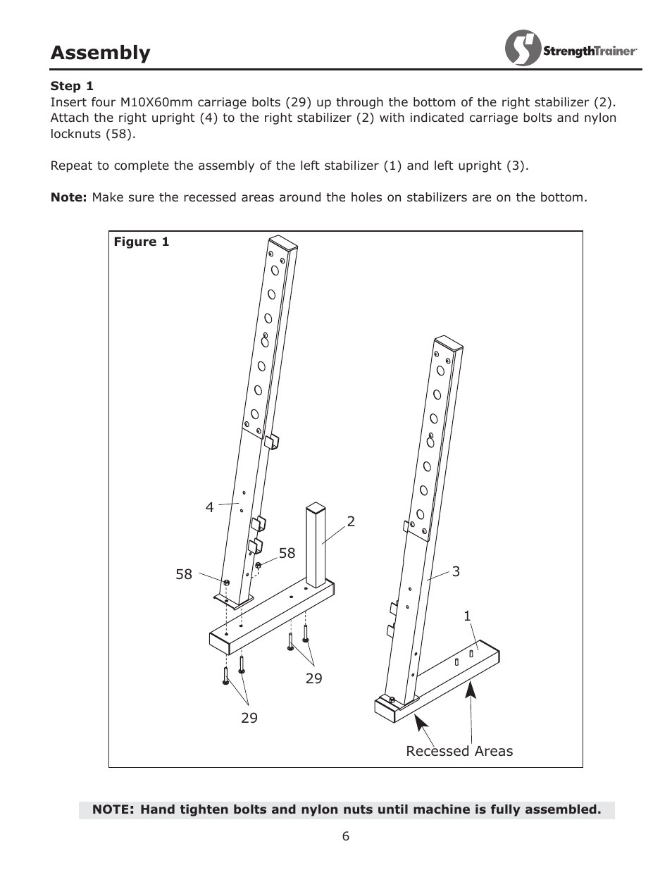 Assembly | Keys Fitness ST-IB User Manual | Page 6 / 28