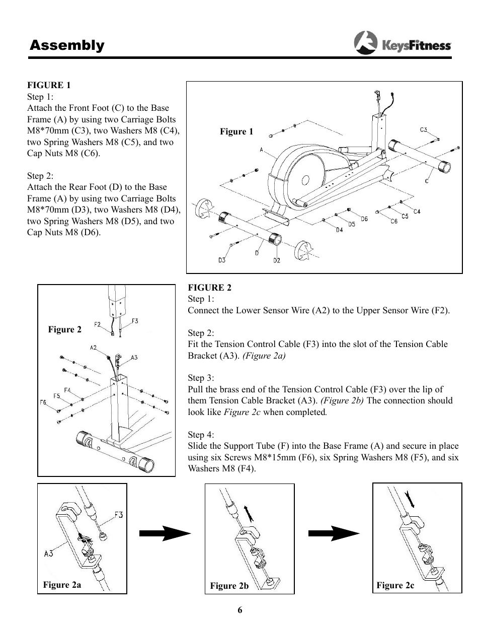 Assembly | Keys Fitness Cardiomax 705el User Manual | Page 6 / 20