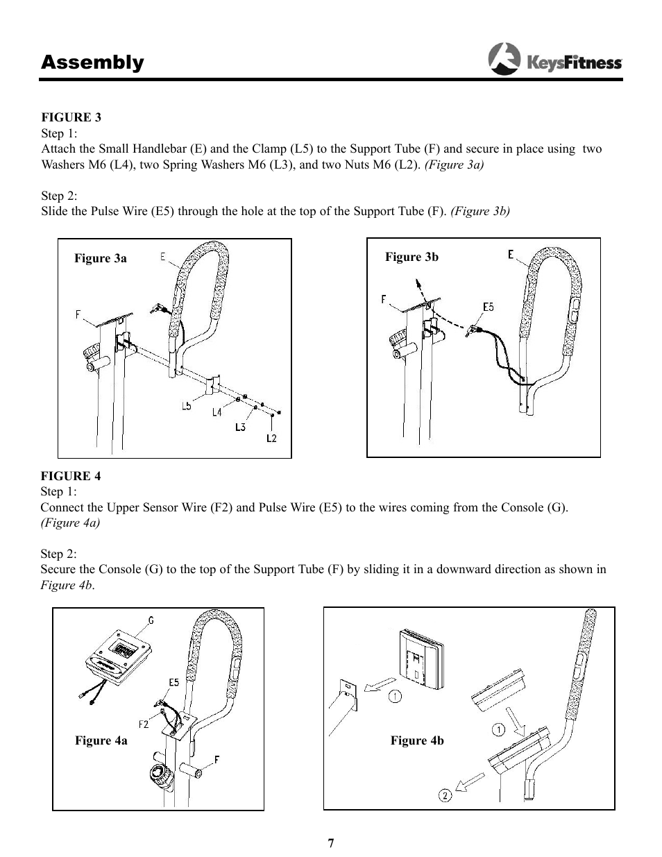 Assembly | Keys Fitness Cardiomax 705el User Manual | Page 7 / 20