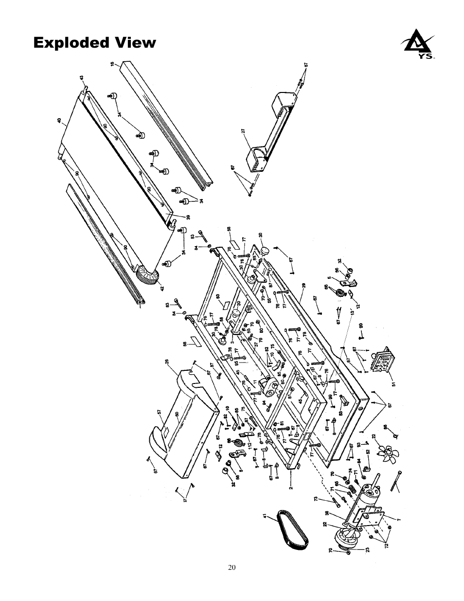 Exploded view | Keys Fitness 980HRS User Manual | Page 20 / 22