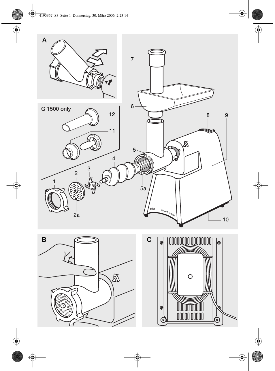 Braun G 1500 User Manual | Page 3 / 34