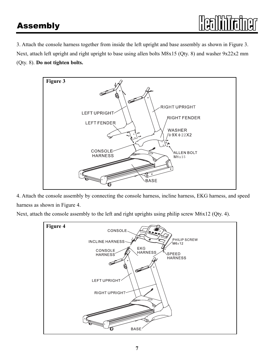 Assembly | Keys Fitness Health Trainer 85t HT85t User Manual | Page 7 / 29