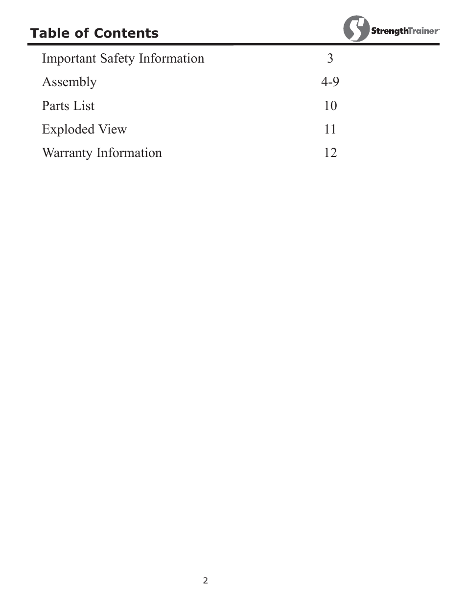 Keys Fitness ST-NBB User Manual | Page 2 / 13
