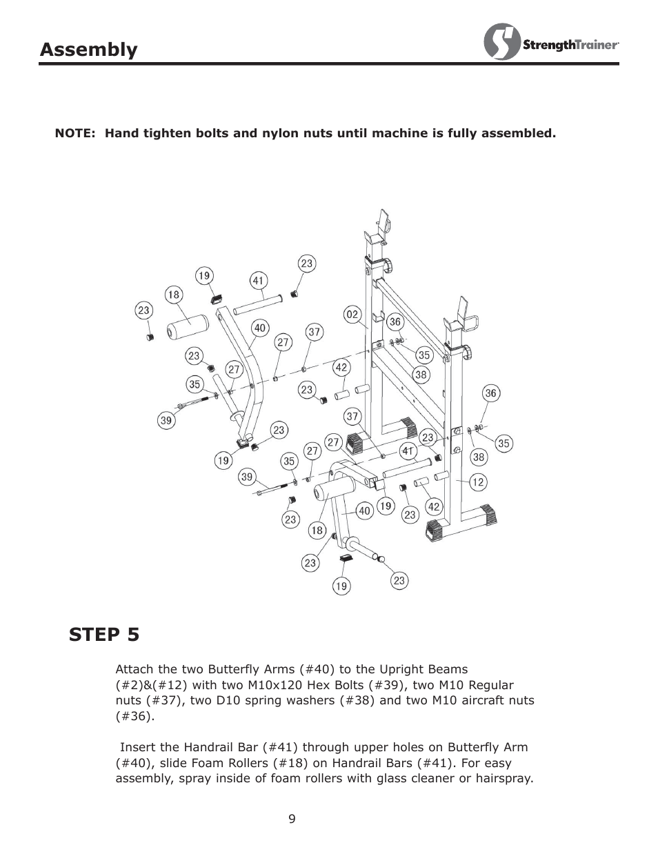 Step 5, Assembly | Keys Fitness ST-NBB User Manual | Page 9 / 13