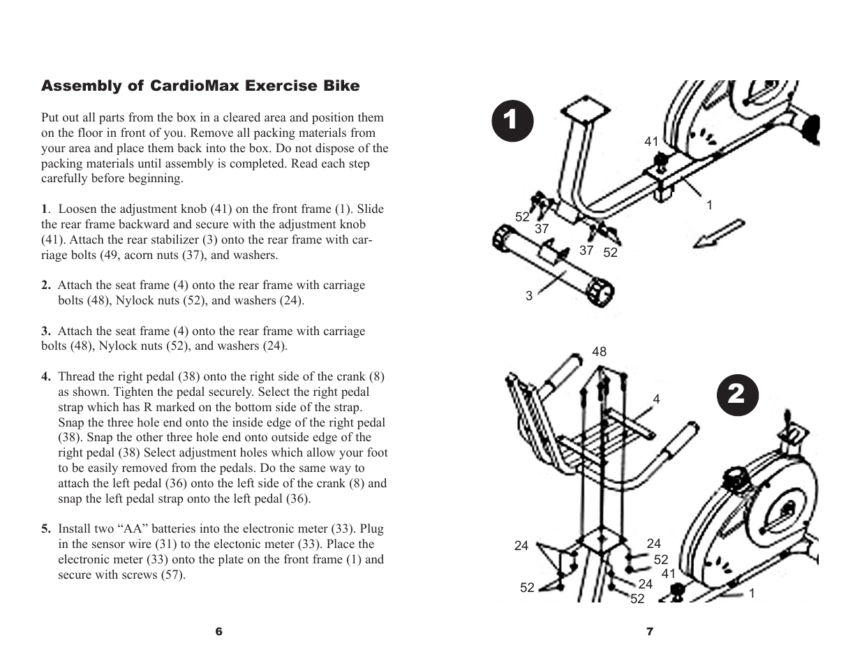 Keys Fitness CardioMax 520 User Manual | Page 5 / 9