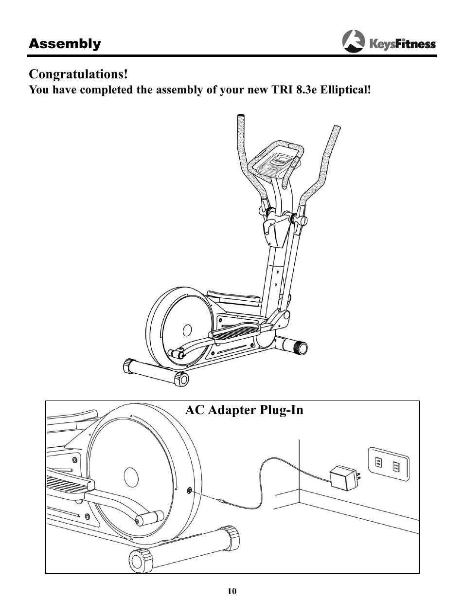 Keys Fitness Triumph 8.3e User Manual | Page 10 / 19