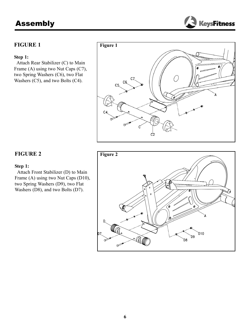 Assembly | Keys Fitness Triumph 8.3e User Manual | Page 6 / 19