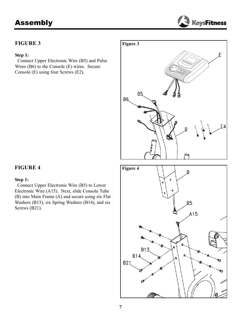 Assembly | Keys Fitness Triumph 8.3e User Manual | Page 7 / 19