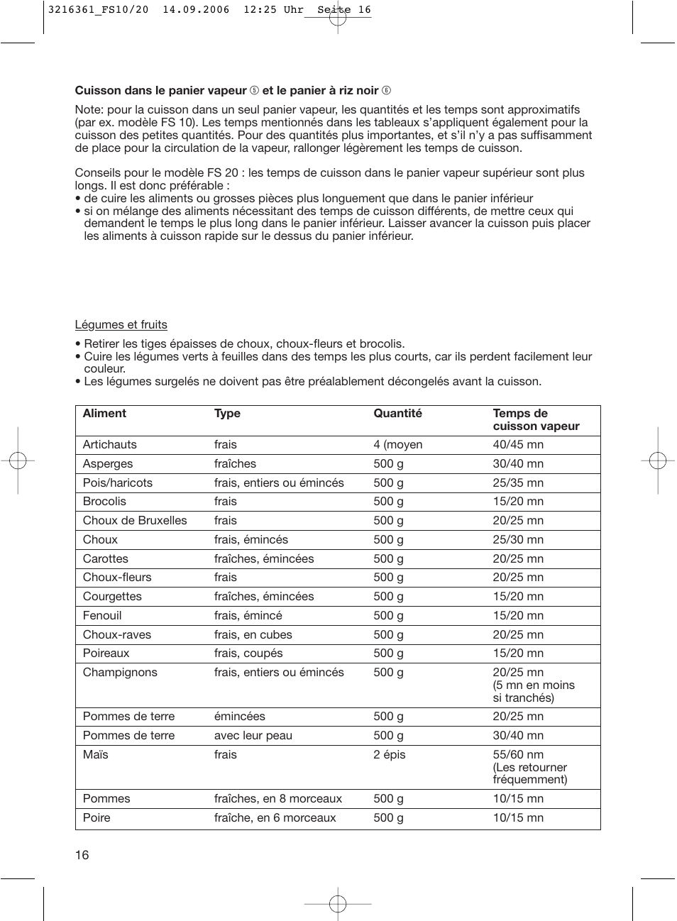 Braun FS10 User Manual | Page 16 / 90