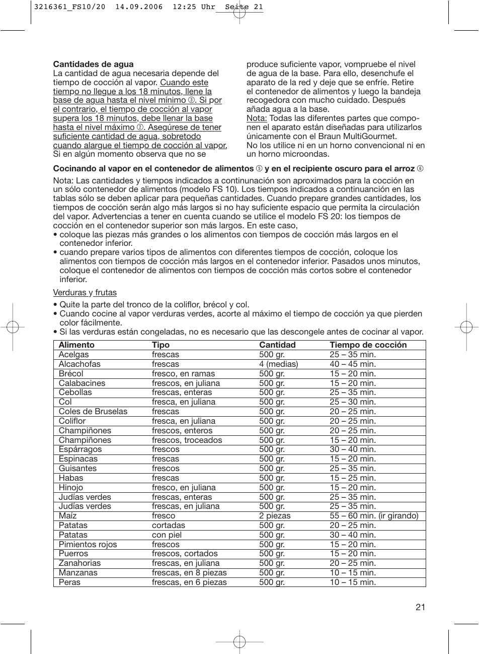 Braun FS10 User Manual | Page 21 / 90