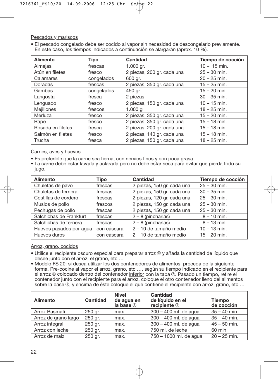 Braun FS10 User Manual | Page 22 / 90