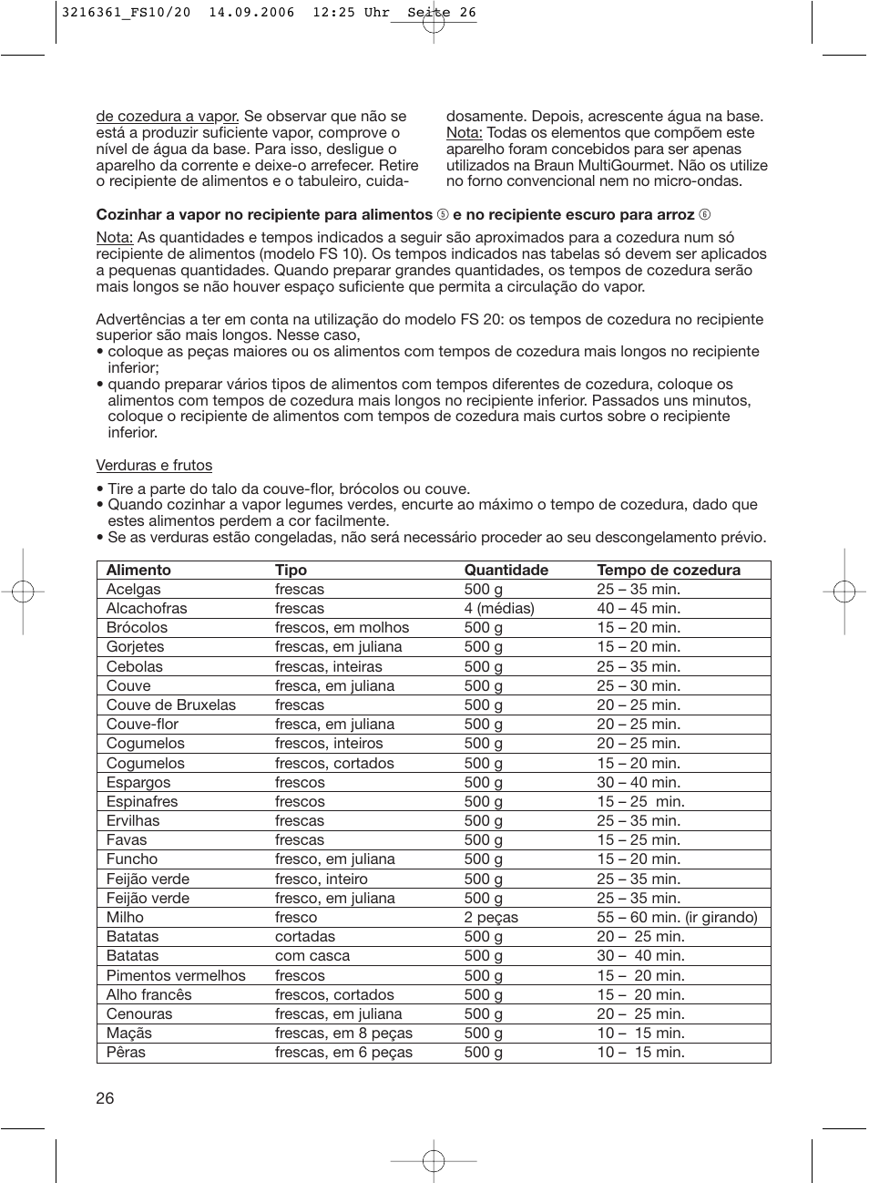 Braun FS10 User Manual | Page 26 / 90