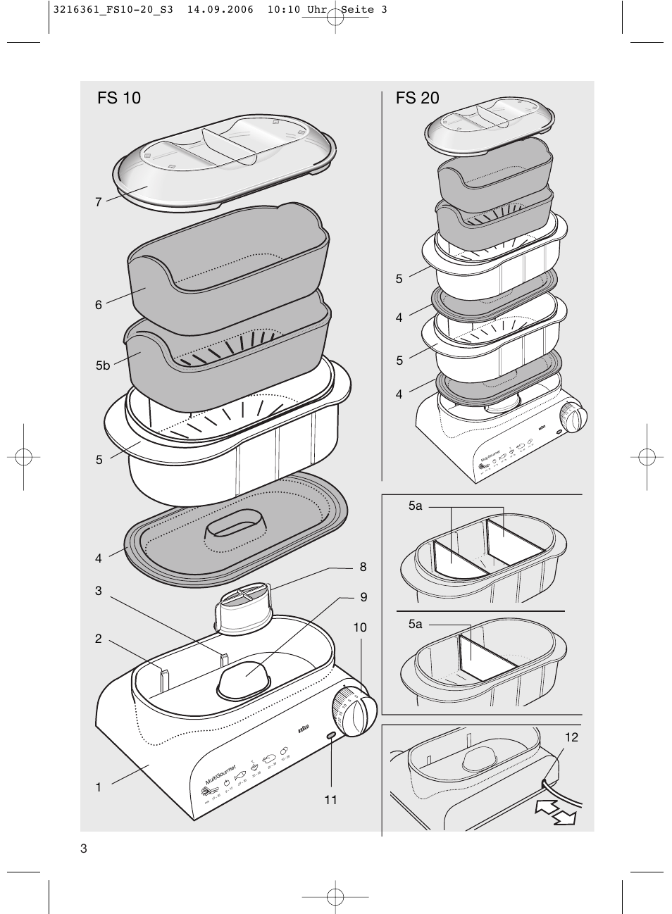 Fs 20 fs 10 | Braun FS10 User Manual | Page 3 / 90