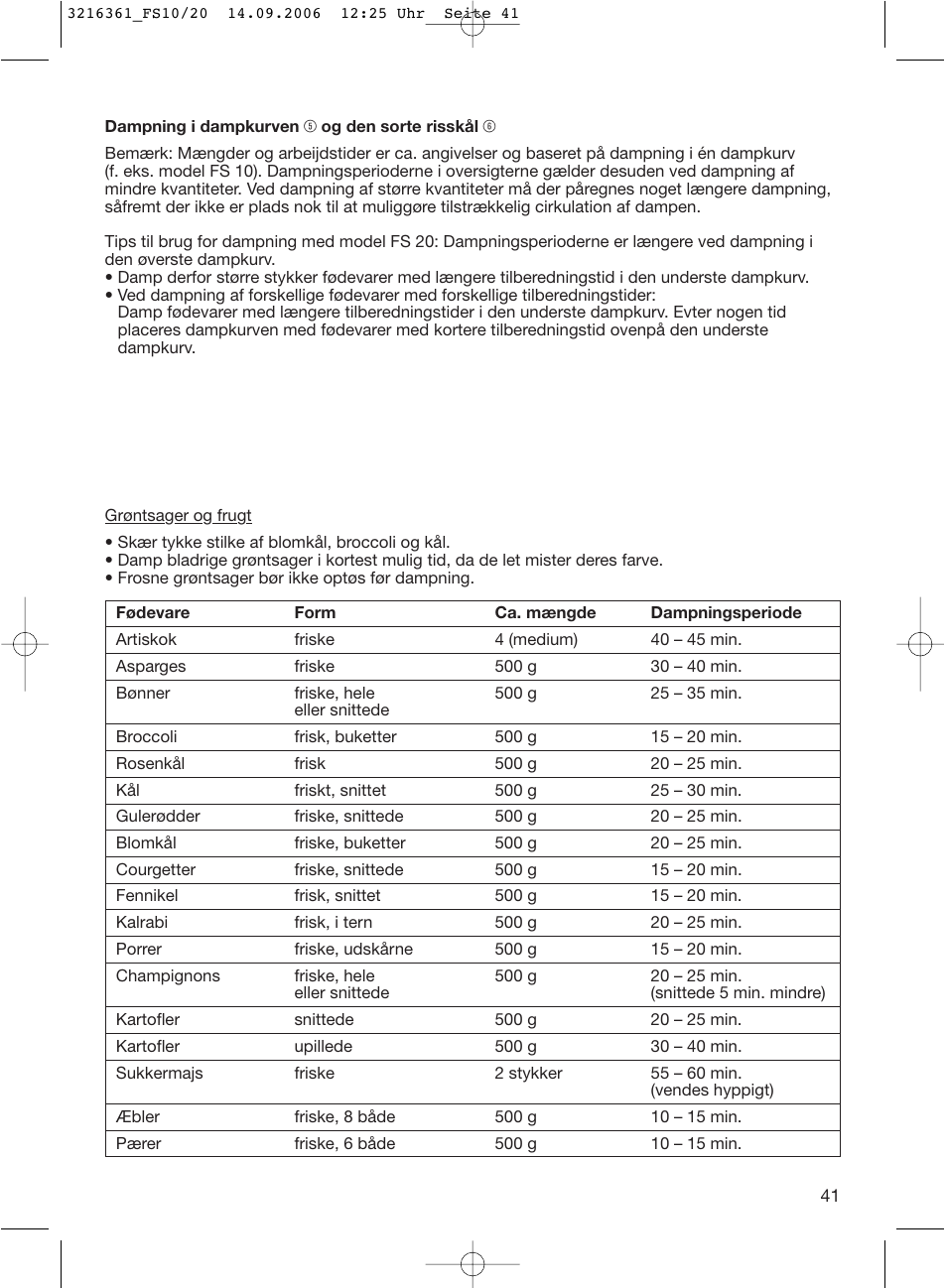 Braun FS10 User Manual | Page 41 / 90