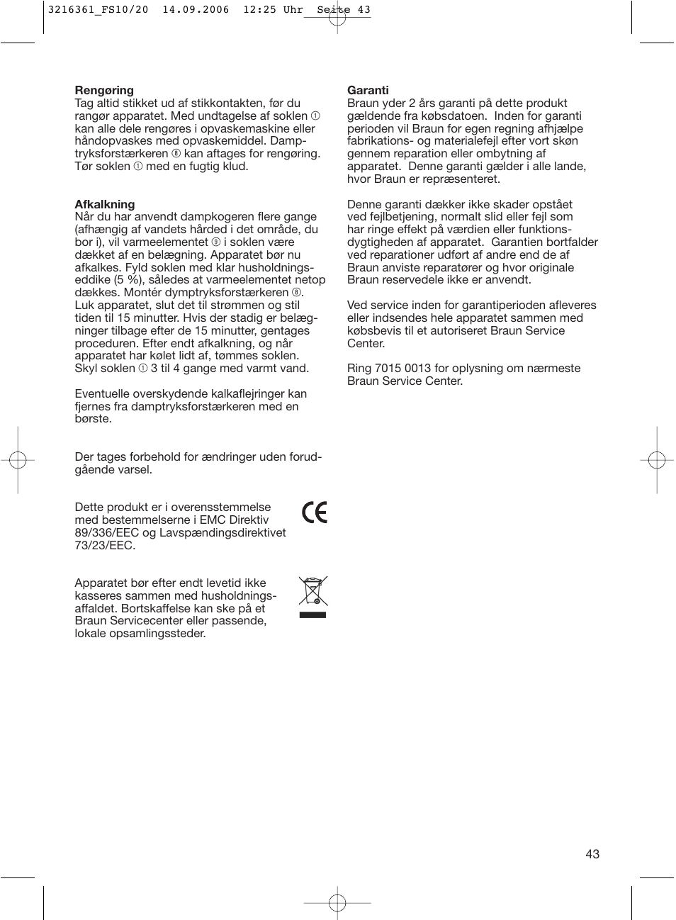 Braun FS10 User Manual | Page 43 / 90