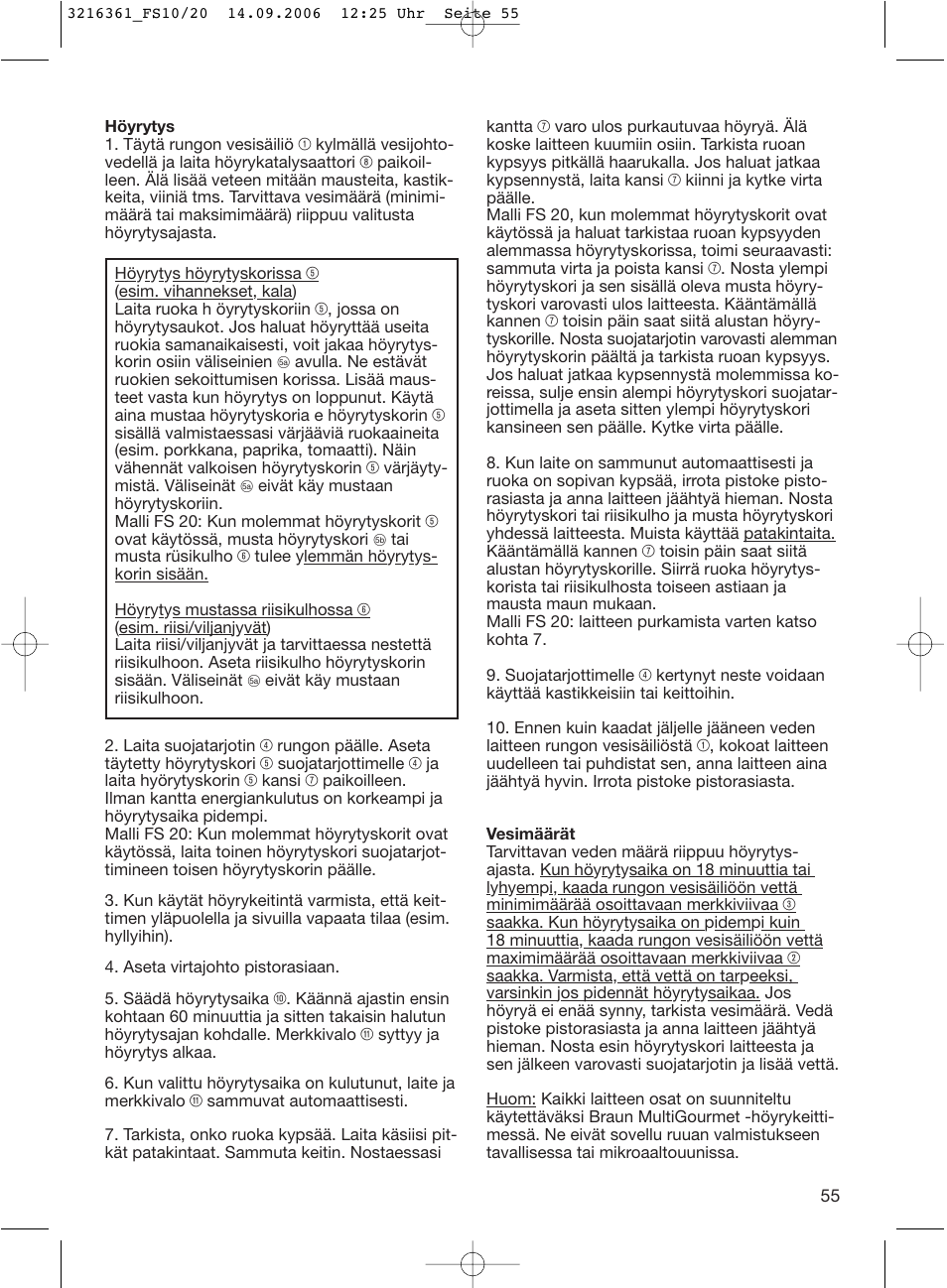 Braun FS10 User Manual | Page 55 / 90