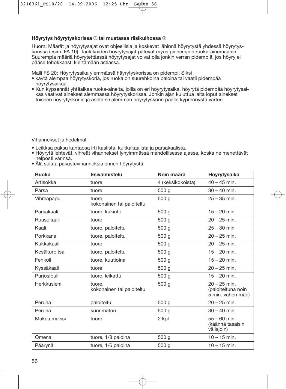 Braun FS10 User Manual | Page 56 / 90