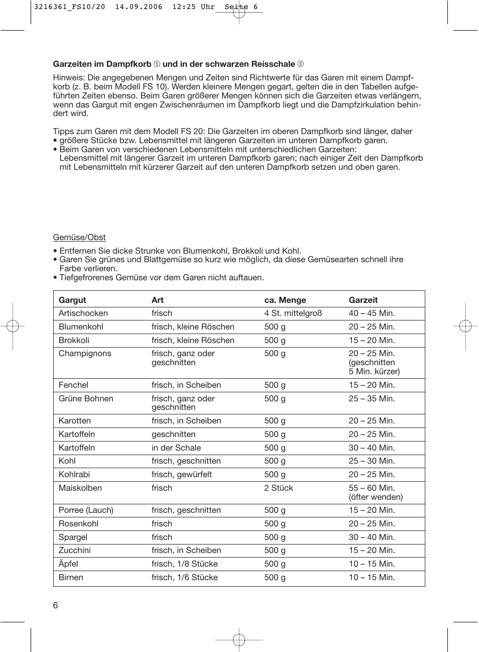 Braun FS10 User Manual | Page 6 / 90