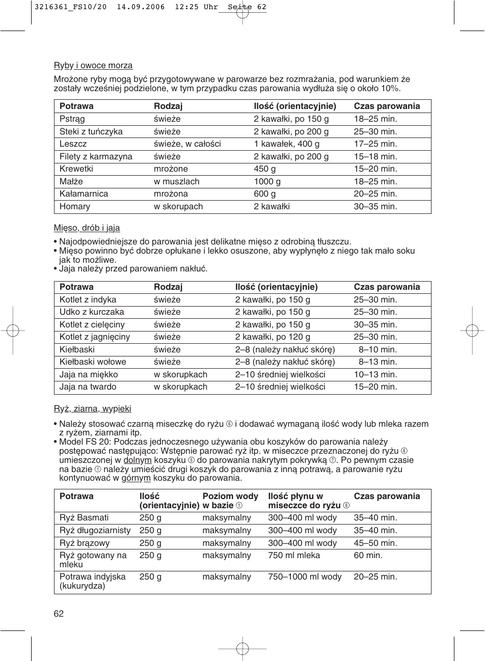 Braun FS10 User Manual | Page 62 / 90