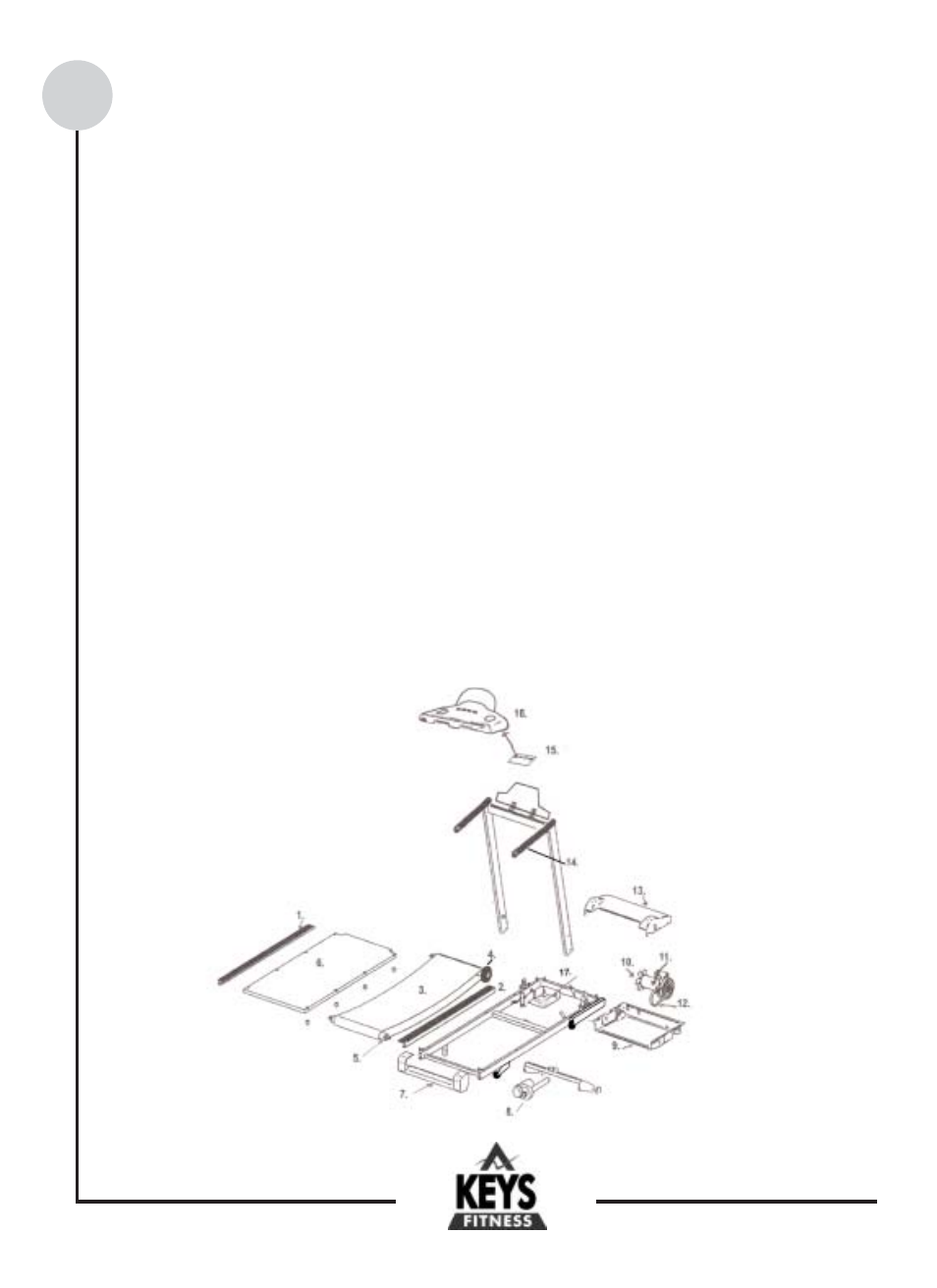 Parts & diagrams | Keys Fitness DVC120 User Manual | Page 19 / 20