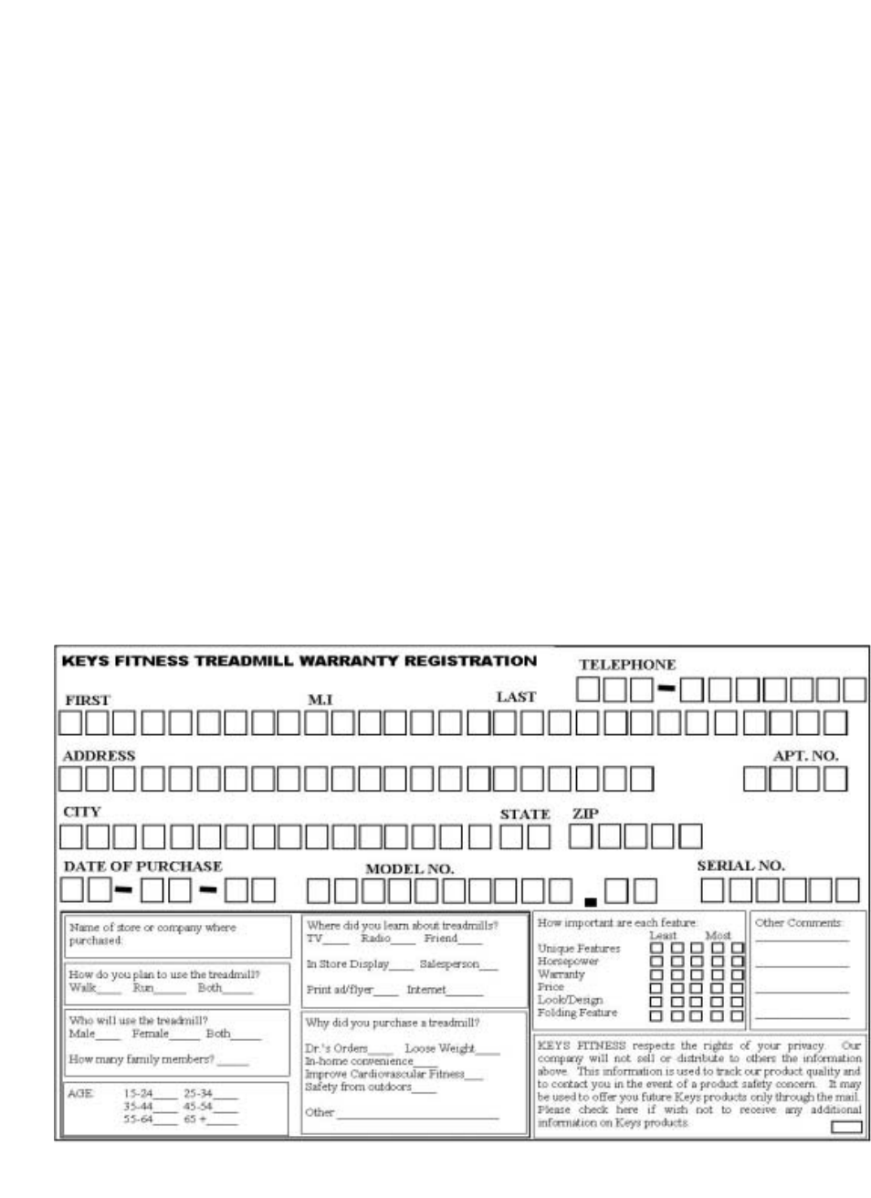 Keys Fitness DVC120 User Manual | Page 20 / 20