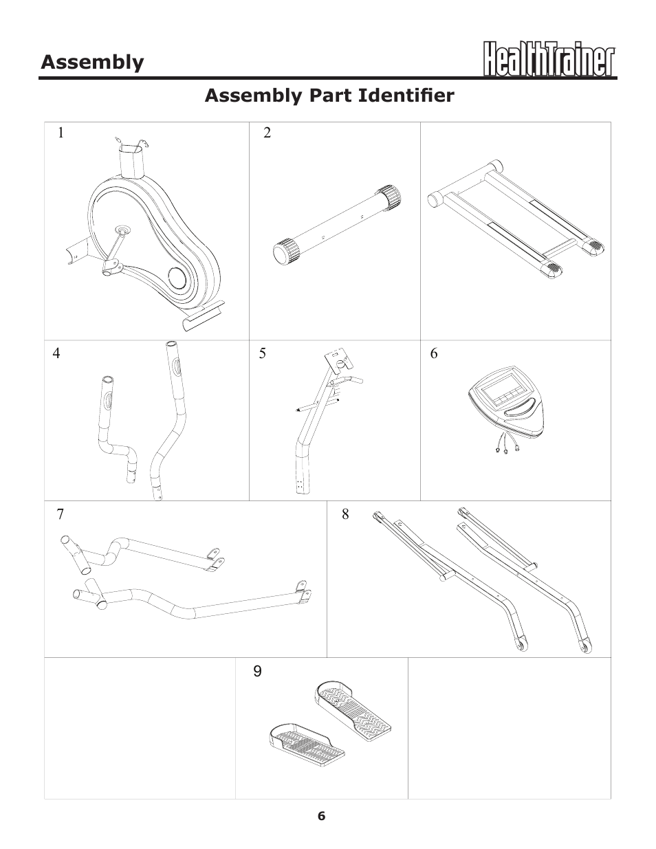 Assembly, Assembly part identifier | Keys Fitness Health Trainer HT440EL User Manual | Page 6 / 21