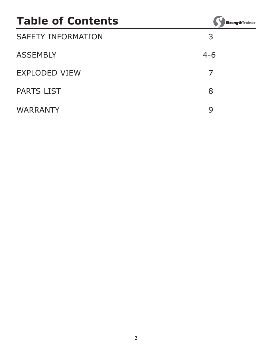 Keys Fitness ST-RC User Manual | Page 2 / 8