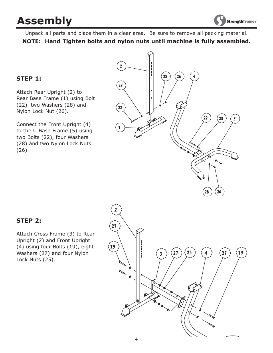 Assembly | Keys Fitness ST-RC User Manual | Page 4 / 8