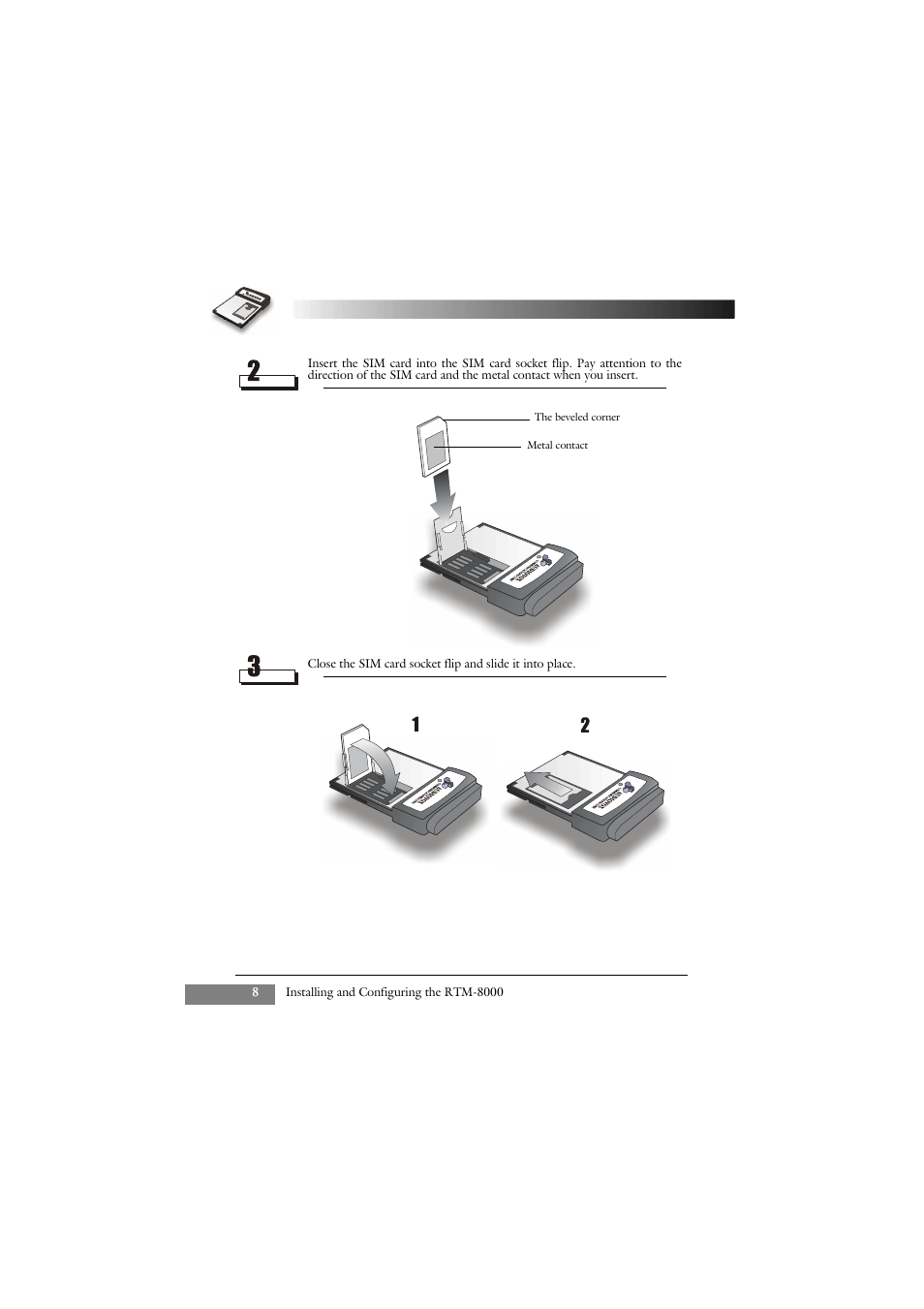 Keys Fitness GSM/GPRS Compact Flash Card RTM-8000 User Manual | Page 18 / 112