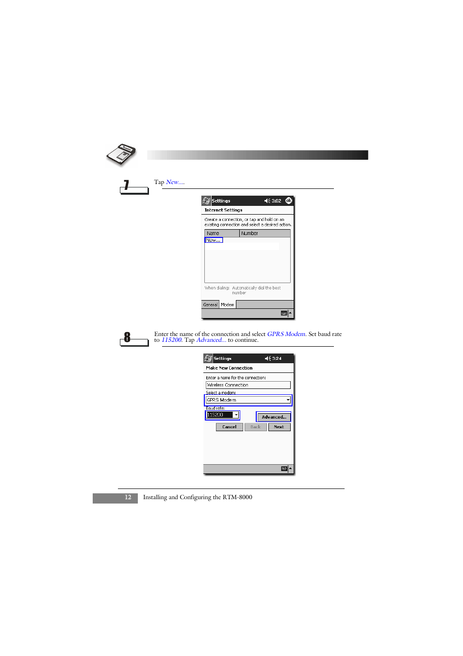 Keys Fitness GSM/GPRS Compact Flash Card RTM-8000 User Manual | Page 22 / 112