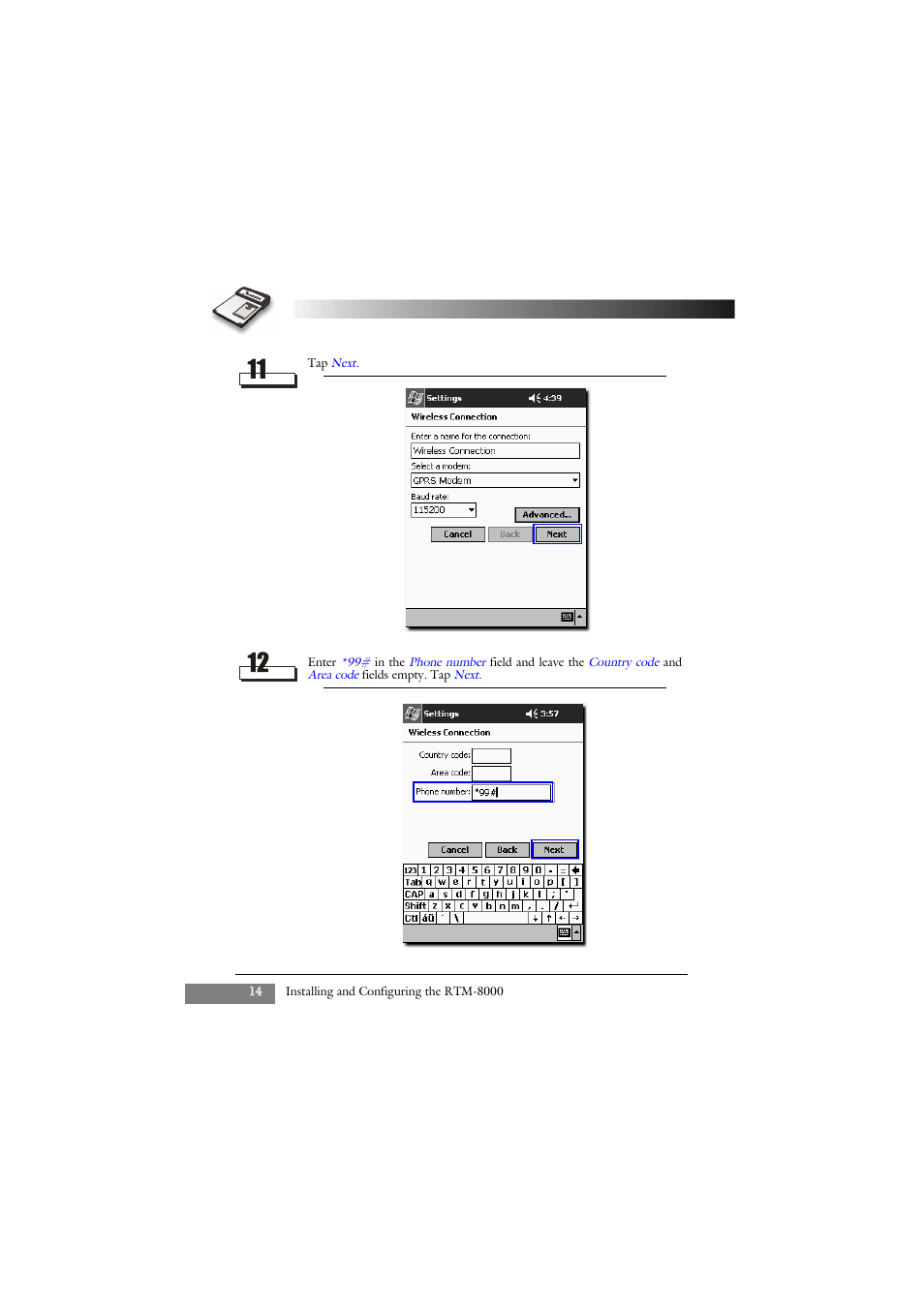 Keys Fitness GSM/GPRS Compact Flash Card RTM-8000 User Manual | Page 24 / 112