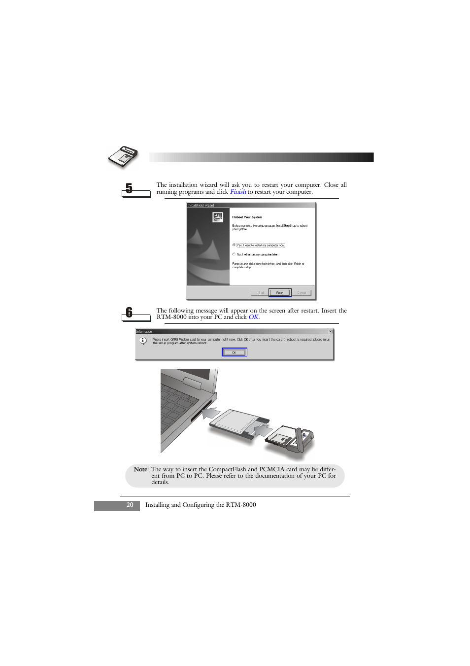 Keys Fitness GSM/GPRS Compact Flash Card RTM-8000 User Manual | Page 30 / 112
